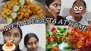 😂We made pasta 🍝 at home 🏡 full spicy 🔥🥵 and comady 😂