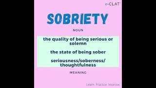 SOBRIETY | Word meaning | Word of the Day 8