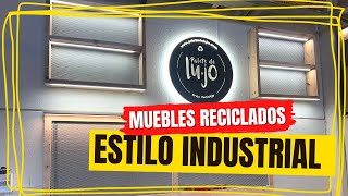 Cómo hacer MUEBLE ESTILO INDUSTRIAL con materiales reciclados para el taller. Decoración sostenible