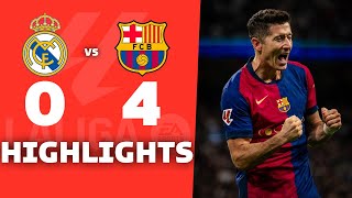 REAL MADRID vs BARCELONA (0-4) | RESUMEN y GOLES DEL PARTIDO | La liga 2024/25