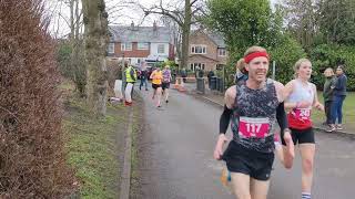 25-35 minutes runners in the finishing straight of the 2024 Alsager 5 mile road race