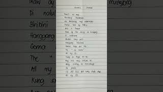 Sining - Dionela #sining #lyrics #siningsamuseyo #shorts #handwriting #handwritten #youtubeshorts