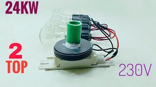 Top2 230v free energy generator copper coil Wheel Most Powerful 24KW  Capacitor Ideas At Home