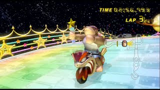 Mario Kart Wii Time Trials - Funky Kong - Rainbow Road マリオカートWii タイムトライアル - ファンキーコング - レインボーロード