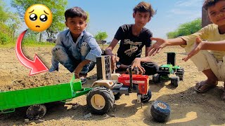 Rc Sawraj 855 ka Tyer tut gya 🥺🚜 | John deere Trolley leke gya | minitractor #tractor #jcb