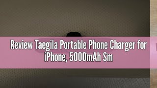 Review Taegila Portable Phone Charger for iPhone, 5000mAh Small Power Bank MFi Certified Built in Ca