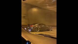 Nissan GTR Tunnel Runs 🌱#messi #viral #youtubeshorts #famousshorts