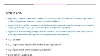 Interpreting the output video 7: the standard MLR results