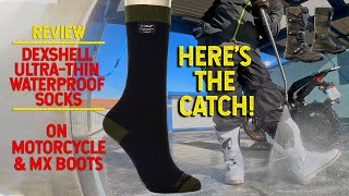 Dexshell Waterproof Socks review on motorcycle & MX boots: here's the catch!