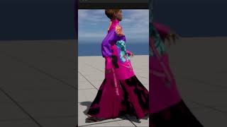 Metahuman cloth physics simulation   #metahuman #marvelousdesigner #clothphysics #shorts