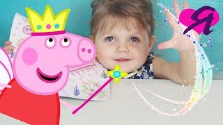 Свинка Пеппа Изучаем цвета наклейки своими руками/ Peppa pig tooth fairy stickers!