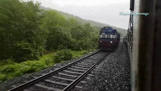 EMD Loco splashing water at Nivsar | Scene 33