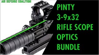 Pinty 3-9x32 rifle scope optics bundle