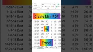 Mini PDF in Excel | #shorts #excel #exceltips #exceltricks #excelshorts #exceltutorial