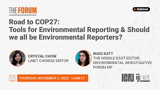 Webinar 148: Tools for Environmental Reporting & Should we all be Environmental Reporters?