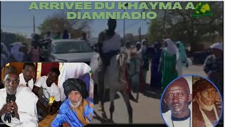 arrivée du khayma à Diamniadio : accueil du khalife par  la famille de cheikh Moustapha Mané