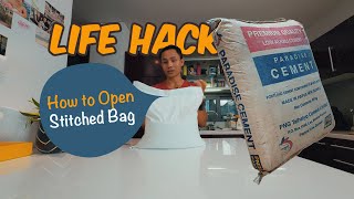 Life Hack: How to Easily Open Sewn/Stitched Bag (Rice, Feed, & More)