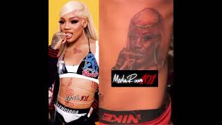 How’s his #Glorilla tattoo lookin y’all?👀💉 Is Glorilla the hottest female rapper out right now