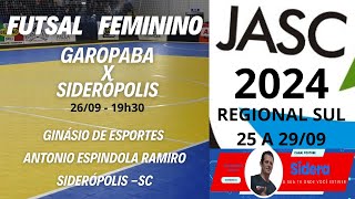 63° JASC Futsal Feminino 2024 - Garopaba 1 x 3 Siderópolis