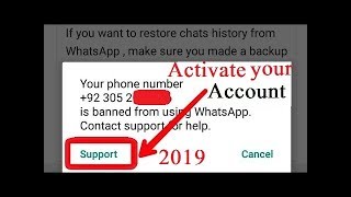 whatsapp number banned  problem slove  2019