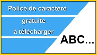 Police de caractère gratuite à télécharger pour utiliser dans vos projets