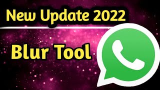 Whatsapp new updates 2022 | Blur tool