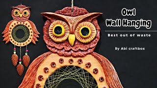 Diy Owl wall hanging/ Home decor/ Best out of waste/ Art and craft