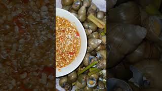 snail steamed with lemongrass - ốc hấp sả ngon tuyệt | gia đình a quắn #shorts