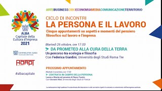 La persona e il lavoro: da Prometeo alla cura della Terra