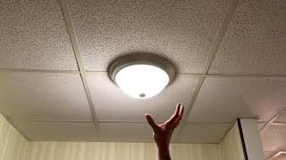 Replace a lightbulb in a flush mount light fixture