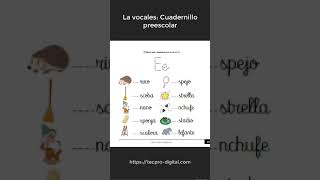 Las vocales - Cuadernillo de actividades para preescolar