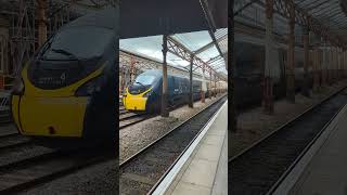 Class 390 Pendolino racing through Crewe railway station #shorts