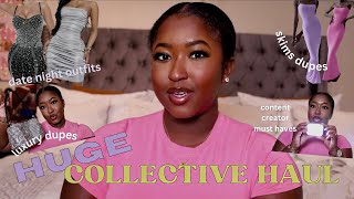 HUGE COLLECTIVE HAUL | AMAZON FINDS, SKIMS, DATE NIGHT OUTFITS, CONTENT CREATOR MUST HAVES,SKINCARE+