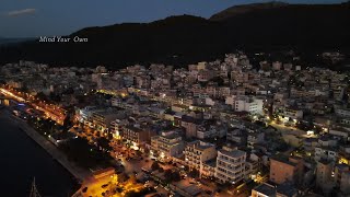 Dji Mavic Air 2 Night Flying 4k Video - Igoumenitsa Greece