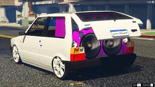 LIPE LUCENA - NOVINHA DO TTK// Role no Fiat Uno 95 LOTADO de Som na Mala// GTA V