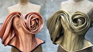 DIY Draping a Floral Design on a Corset Top – Easy Step-by-Step Tutorial