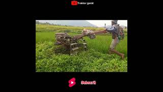 Traktor sawah pulang melewati sungai 4 #tractor #traktorsawah #traktor #yanmar #johndeere