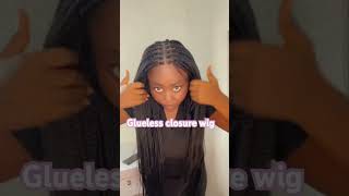 Glueless 4x4 closure braids wig