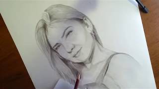 Портрет за 3 часа простыми карандашами (portrait with pencils for 3 hours)