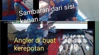 banyak Sambaran ikan dari kanan,,perahu sampe miring😁srike barakuda@angleramatiran30