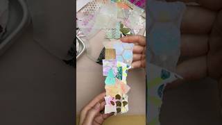 Using collage scraps on packing tape to make a usable collage. #shorts #mixedmed