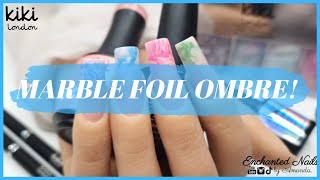 HOW TO OMBRE WITH NAIL FOILS | Nail Foil Application with Foil Gel using Kiki London!