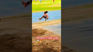 Women triple jump 🔥😱#youtubeshorts #sports