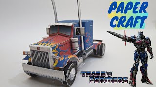 Optimus Prime Truck Paper Craft