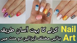 20+ easy ways of nail art#nail polish design ideas for nails#how we can paint our nail#long nail art