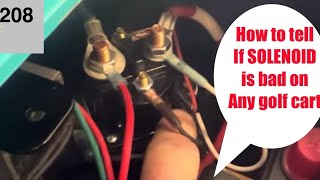 Test SOLENOID  on any golf cart