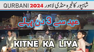 Kitne ka Liya | Eid Sa 3 Din Phlay | Shahpur kanjra  Lahore mandi | Qurbani 2024