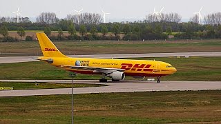 DHL A300 - Special Livery 'Rugby World Cup 2015' Landing at Leipzig/Halle Airport (Germany)