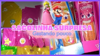 ENCHENDO SACOLINHA Surpresa Gastando Pouco | Tubete | lembrancinha | Preparativos @Juhlilas #mario