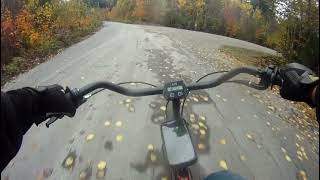 Last good country ride before the snow hits, motorized bike